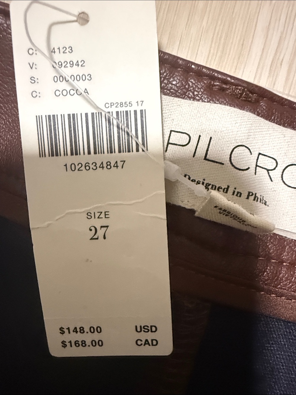 Pilcro Wide-Leg The Rylan Faux-Leather High-Rise Flare Pants Cocoa Brown - Picture 6 of 11